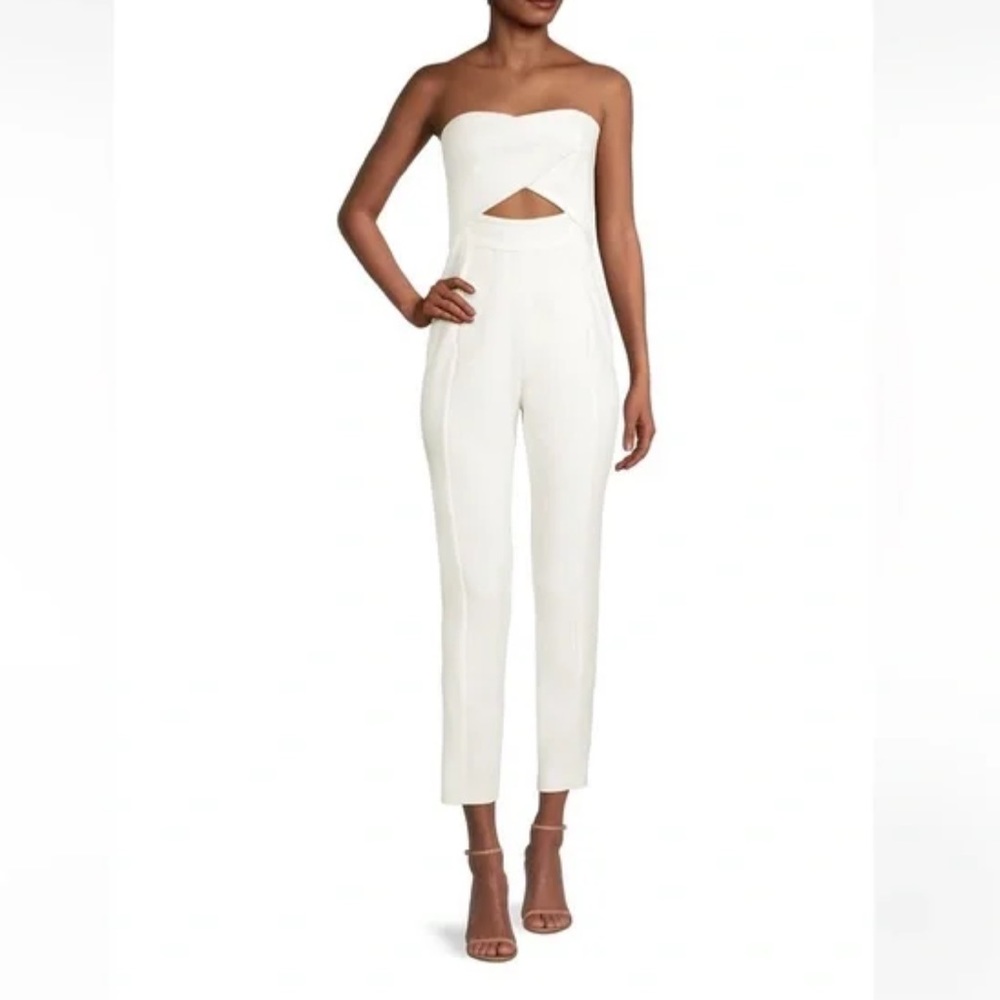 Black Halo White Jumpsuit - Size 4